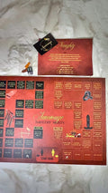 Amorouge The Naughty Game: speelbord, spelregelkaart, pionnen en dobbelsteen