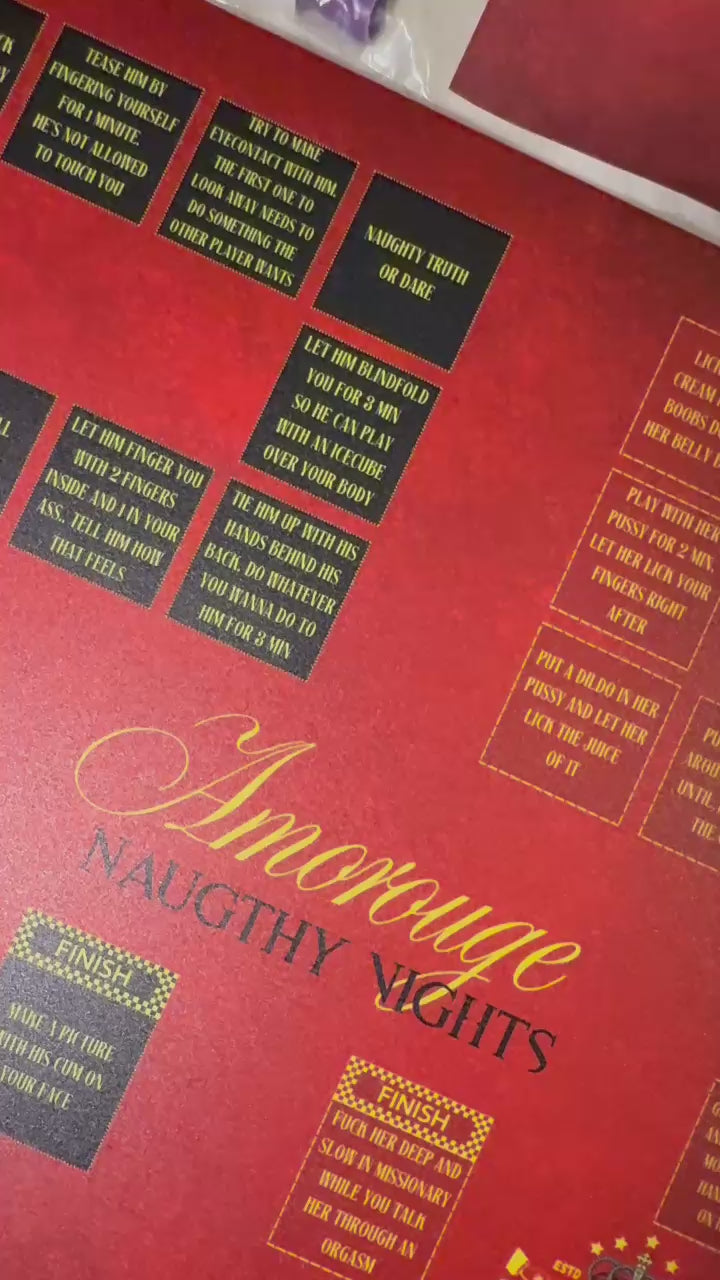 Video close-up van het speelbord van Amorouge The Naughty Game
